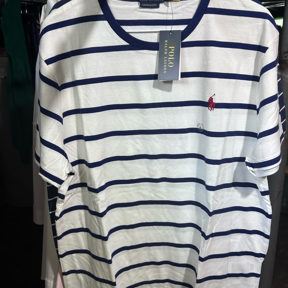 Polo by Ralph Lauren Men's Blue Striped Shirt